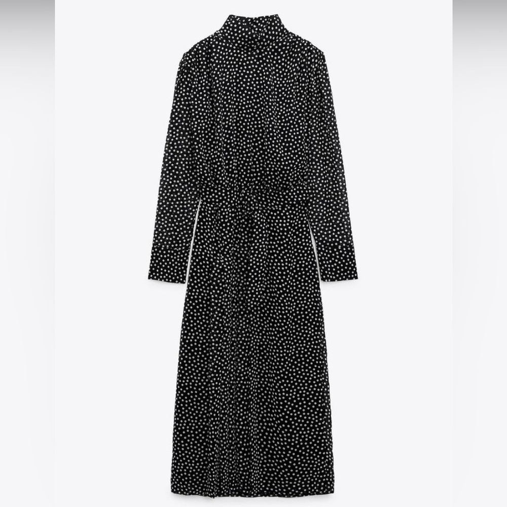 Zara polka dot print dress